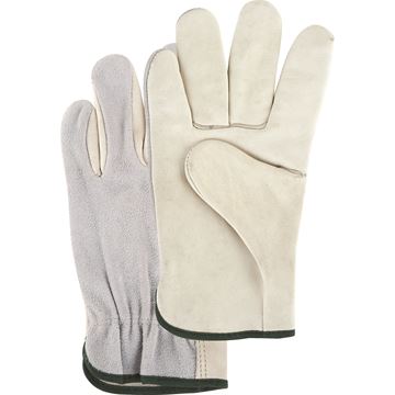 Zenith Safety Products - SAJ651 Gants pour conducteurs à paume en cuir fleur avec endos fendu