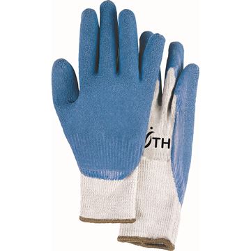 Zenith Safety Products - SAL256 Gants en tricot de coton/poly sans coutures de calibre 10 enduits de latex de caoutchouc naturel