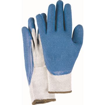 Zenith Safety Products - SAL258 Gants en tricot de coton/poly sans coutures de calibre 10 enduits de latex de caoutchouc naturel