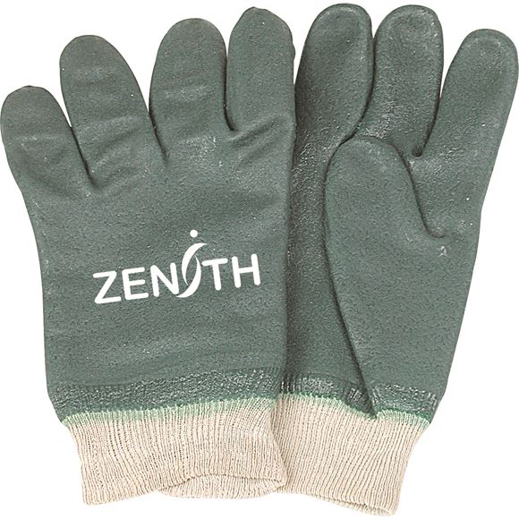 Zenith Safety Products - SAN460 Gants verts en PVC à deux épaisseurs