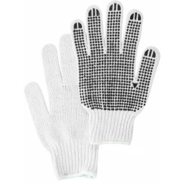 Zenith Safety Products - SAN489 Gants en poly/coton blanc & à pois Zenith Safety Products - SAN489 Gants en poly/coton blanc & à pois