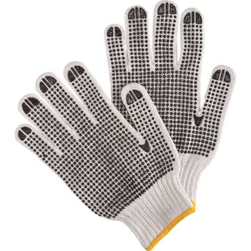 Zenith Safety Products - SAN493 Gants en poly/coton blanc & à pois