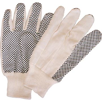 Zenith Safety Products - SAO144 Gants en toile de coton à pois sur la paume