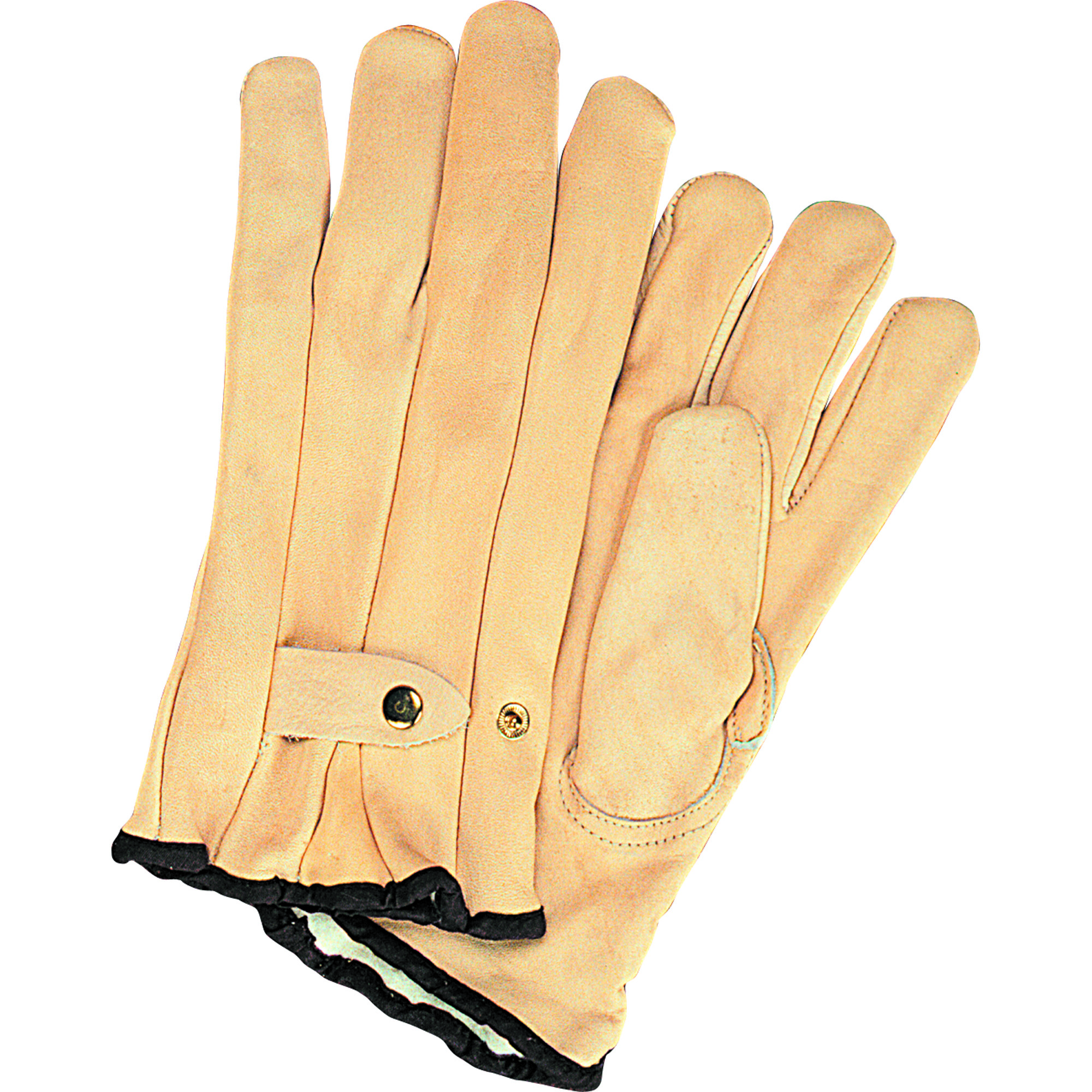 Lot De 2 Paires De Gants De Travail Conducteur Keystone - Taille L - Cuir Grain De Vache