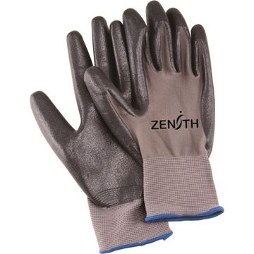 Zenith Safety Products - SAX785 Gants légers noirs à paume enduite de mousse de nitrile