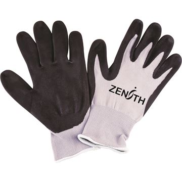 Zenith Safety Products - SBA609 Gants en polyester léger enduits à paume de mousse de nitrile