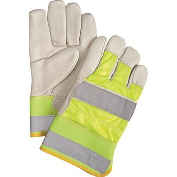 Zenith Safety Products - SED428 Gants d'ajusteur haute visibilité en cuir fleur de vache doublés de Thinsulate<sup>MC</sup>