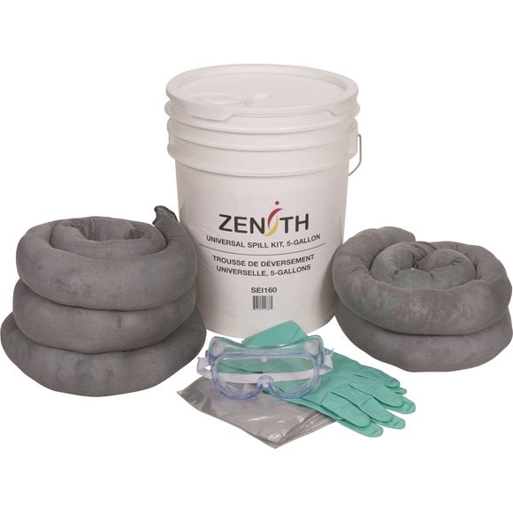 Zenith Safety Products - SEI160 Trousses de déversement, 5 gallons - Universel
