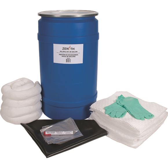 Safety Zenith SEI163 30Gallon Shop Spill Kits Oil Only MDI