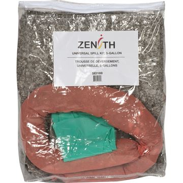 Zenith Safety Products - SEI169 Trousses écologiques de déversement, 5 gallons - Universel