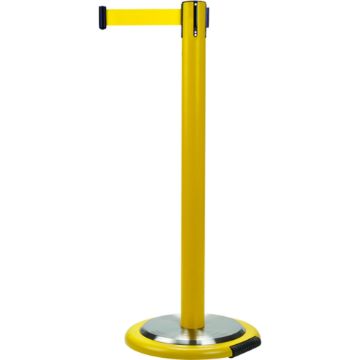 Zenith Safety Products - SEI764 Poteaux pour le contrôle des foules - poteau jaune avec cassette et roues Zenith Safety Products - SEI764 Poteaux pour le contrôle des foules - poteau jaune avec cassette et roues