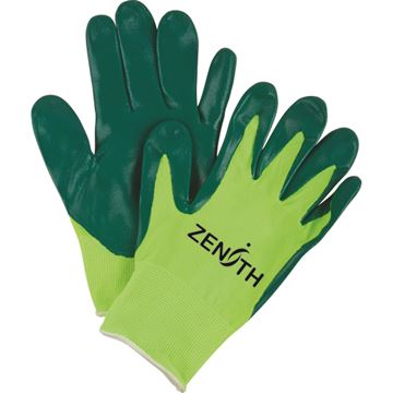 Zenith Safety Products - SEI854 Gants à paume enduite de nitrile de première qualité