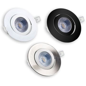 Encastré DEL rond de 3-1/2" dirigeable à profil mince 7W 500 lumens Encastré DEL rond de 3-1/2" dirigeable à profil mince 7W 500 lumens