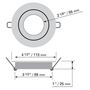 Encastré DEL rond de 3-1/2" dirigeable à profil mince dimensions