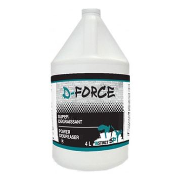 Bouteille de 4L du dégraissant puissant avec D-Limonène D-Force par Instinct Bouteille de 4L du dégraissant puissant avec D-Limonène D-Force par Instinct