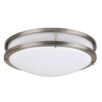 luminaire del rond de style moderne 12" fini nickel