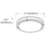 dimensions du luminaire DEL LED12FMM-138L