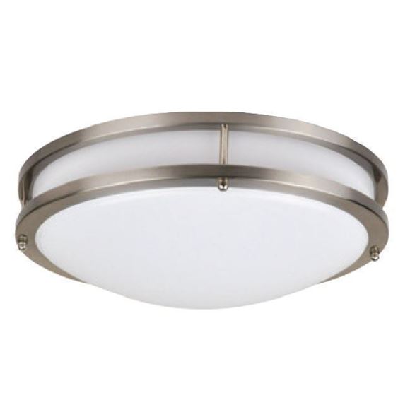 luminaire del rond de style moderne 14" fini nickel