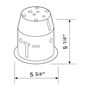 Dimensions du boîtier encastré PAR30/BR30 pour soffite extérieur