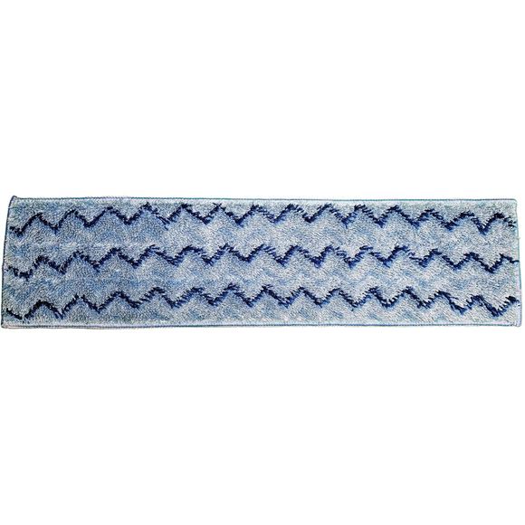 blue microfiber pad 40cm x 10cm with scrubbing strips mop side