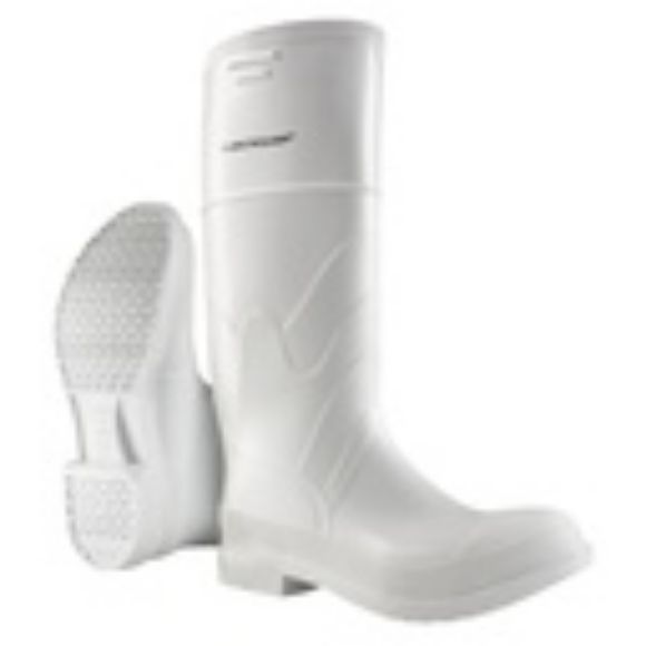Image sur White PVC Steel Toe Bottes imperméables hommes blanches /Pr