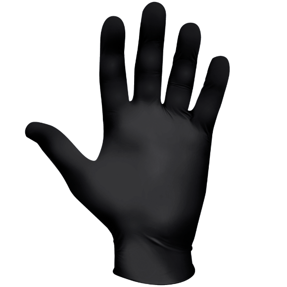 Image sur Gants Jetables en Nitrile Noir SHOWA 7700PFT