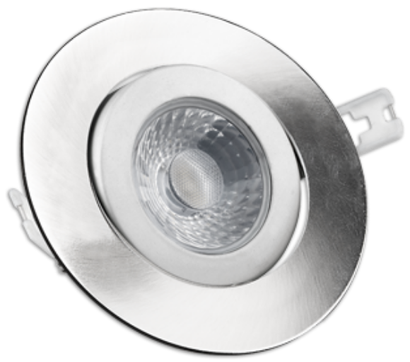 Image sur ENCASTRE DEL MINCE ORIENTABLE 3.5" 8W 500LM 3000K ACIER BROSSE